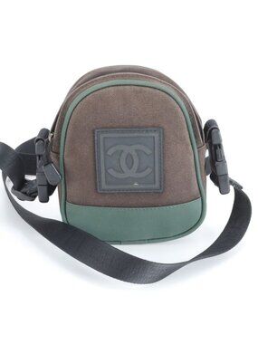 Chanel Sports CC Logo Shoulder Bag Crossbody Brown